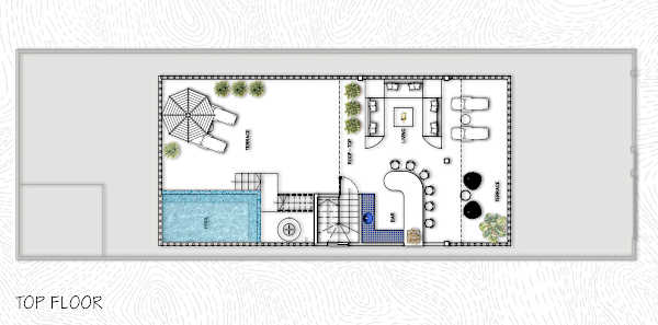 View Top Floor Casa Perros Afortunados Top Floorplan